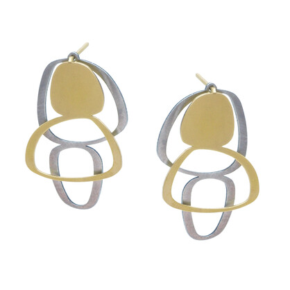 X2 Boulder Stud Earrings