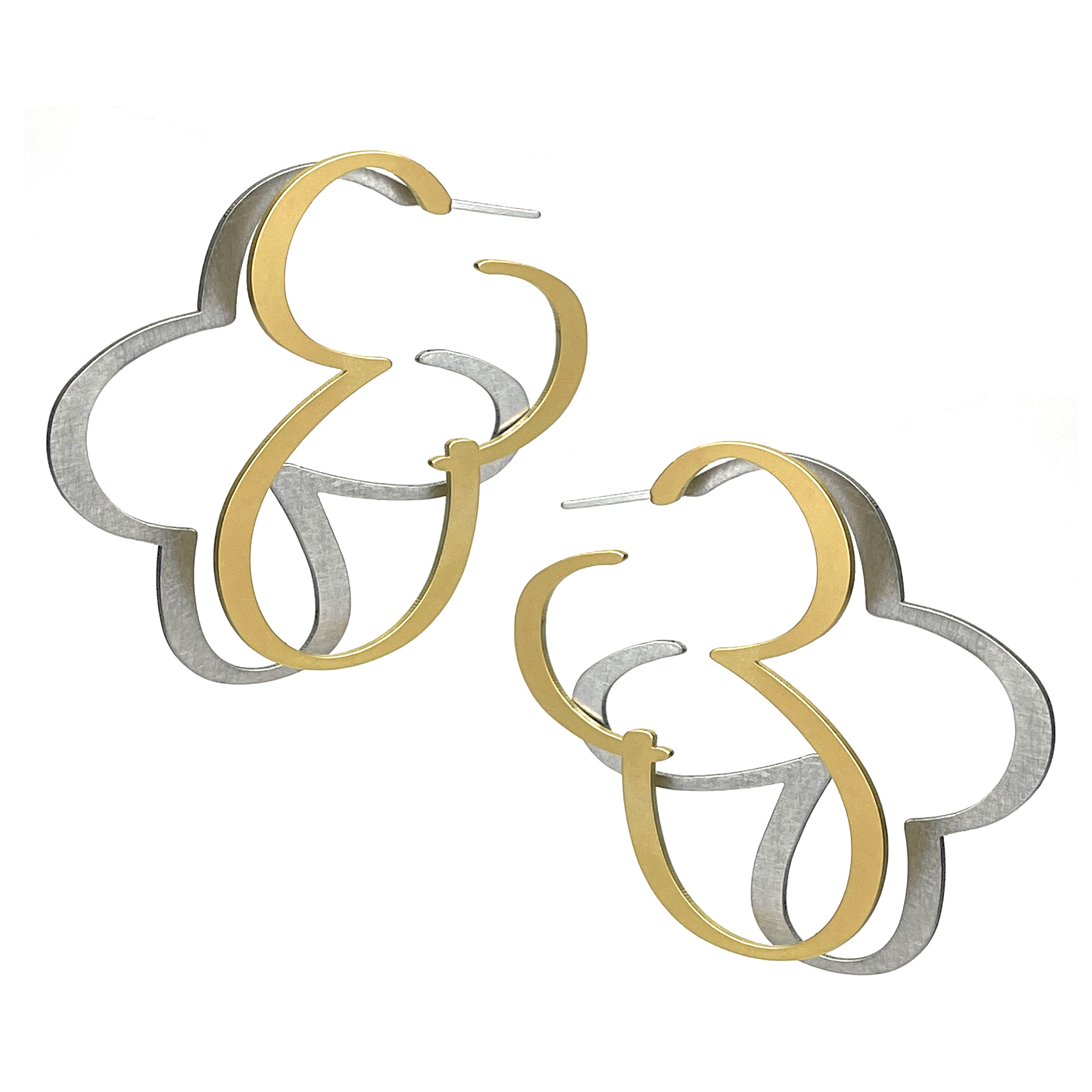 X2 Puff Hoop Earrings