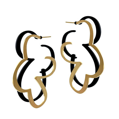 X2 Puff Hoop Earrings