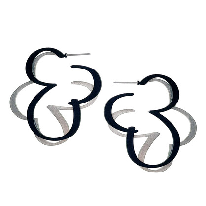 X2 Puff Hoop Earrings