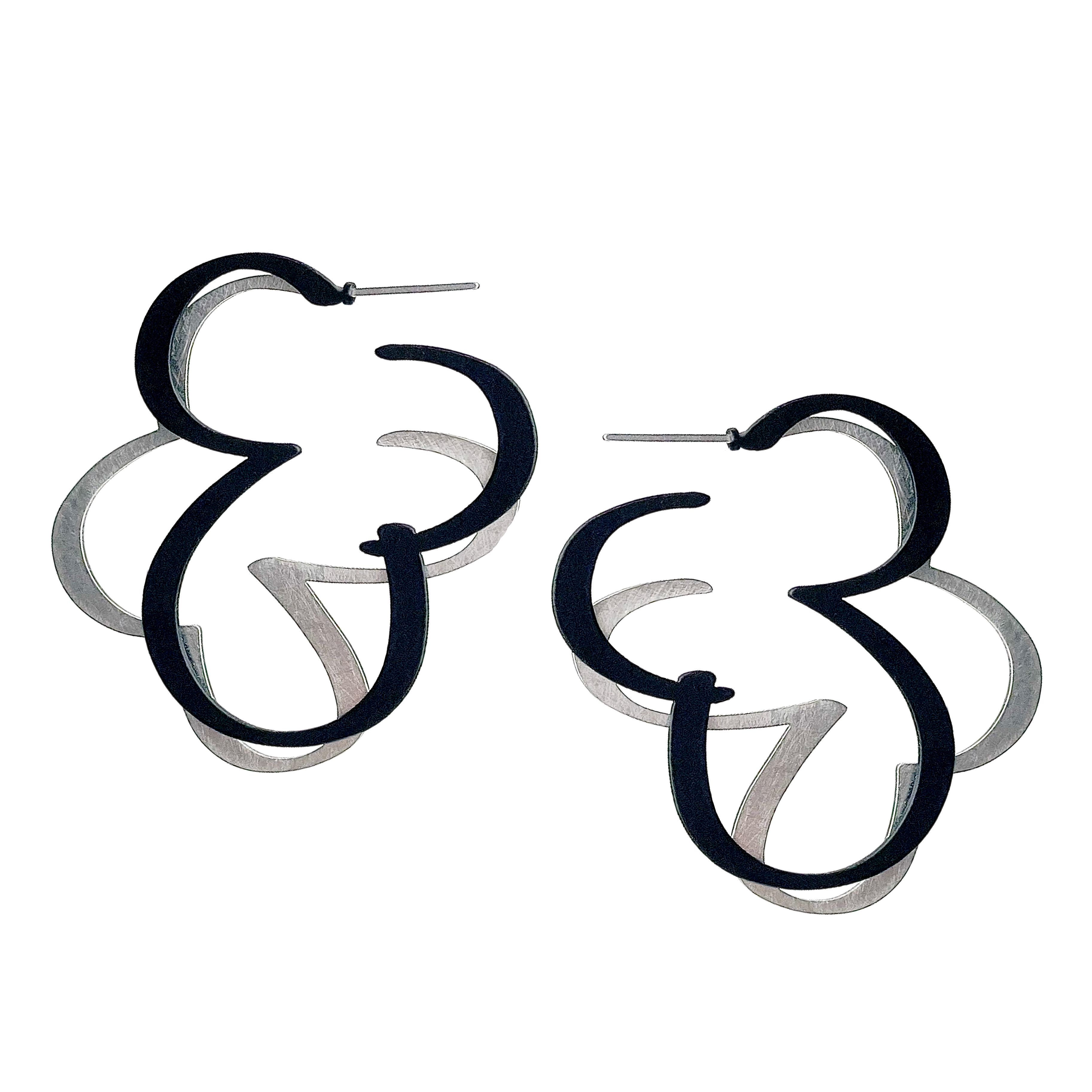 X2 Puff Hoop Earrings