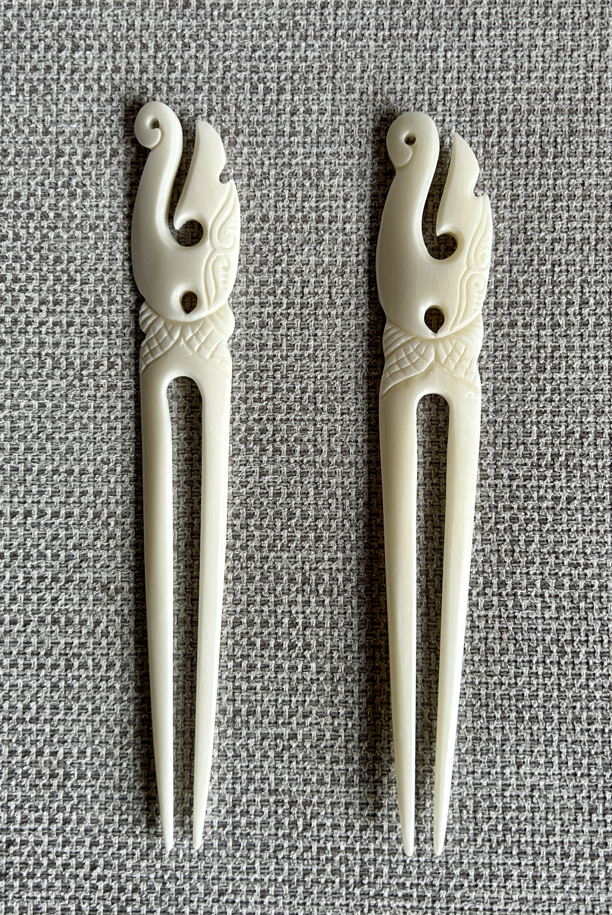 Maori Fish Hook Hairpin