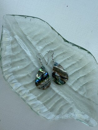 Paua shell teardrop - small