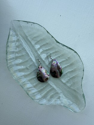 Paua shell teardrop - small