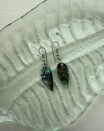 Paua shell earrings dangle