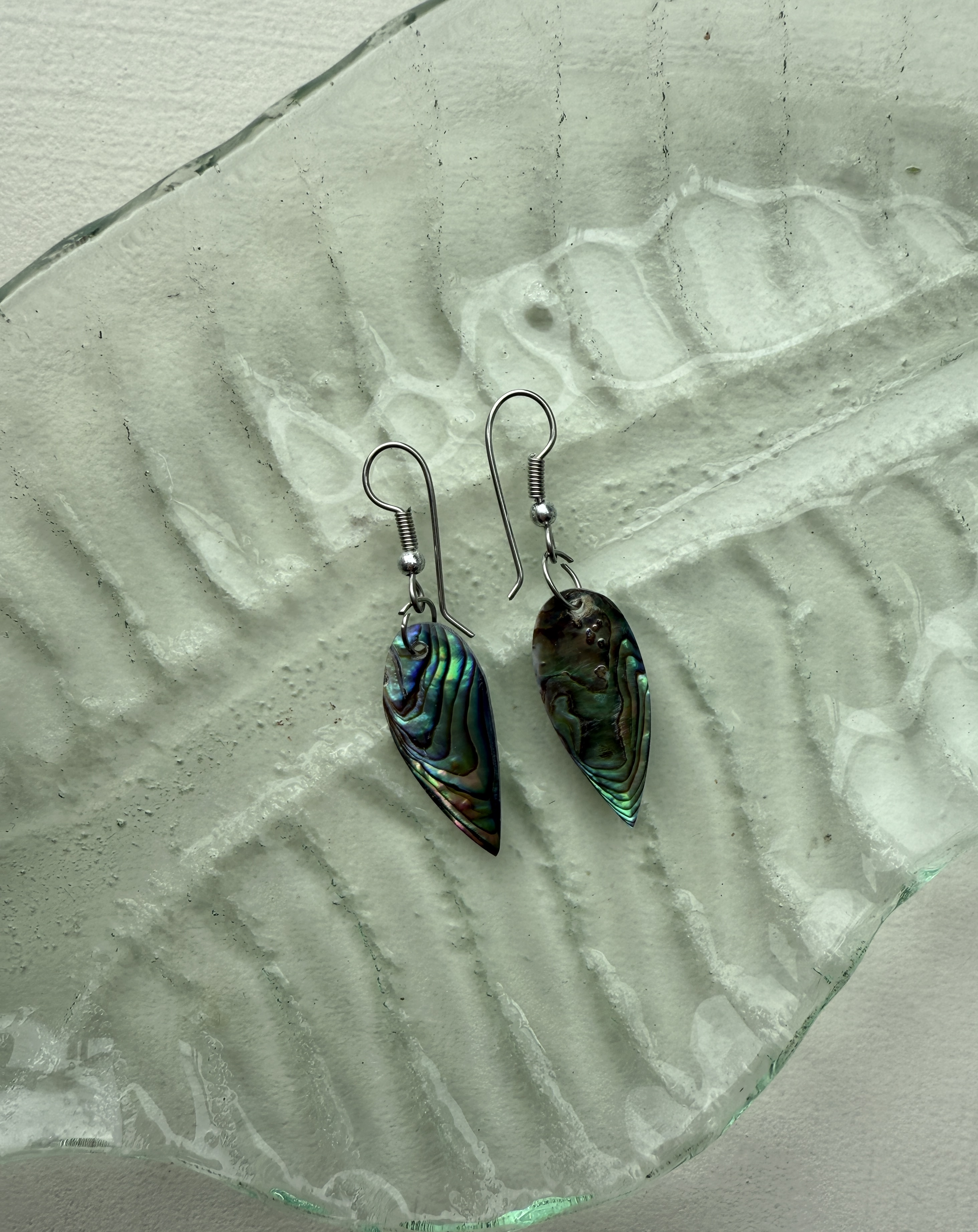 Paua shell earrings dangle