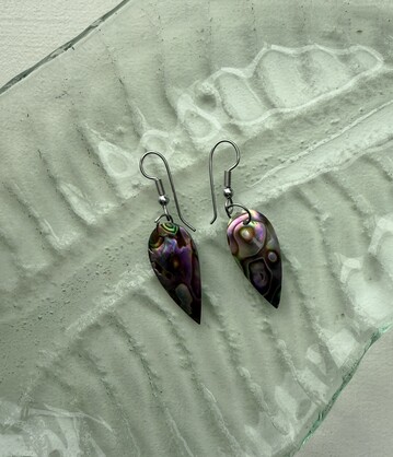 Paua shell earrings dangle