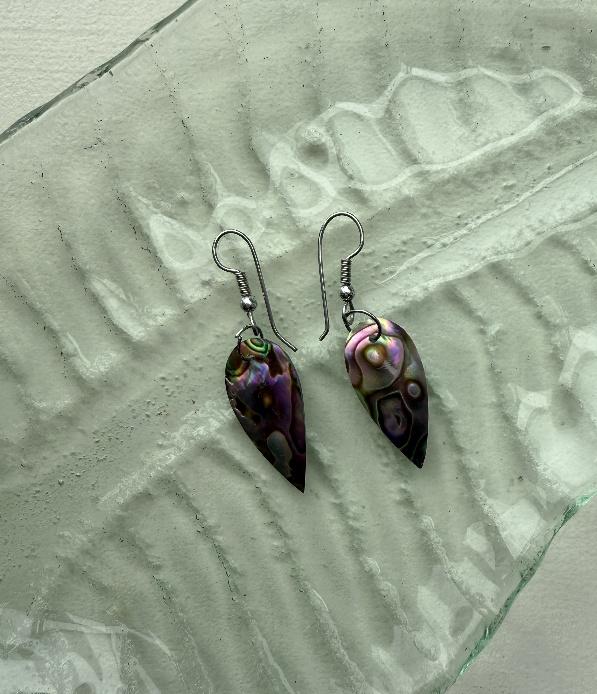 Paua shell earrings dangle