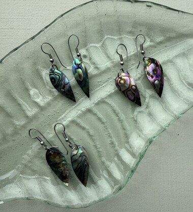 Paua shell earrings dangle