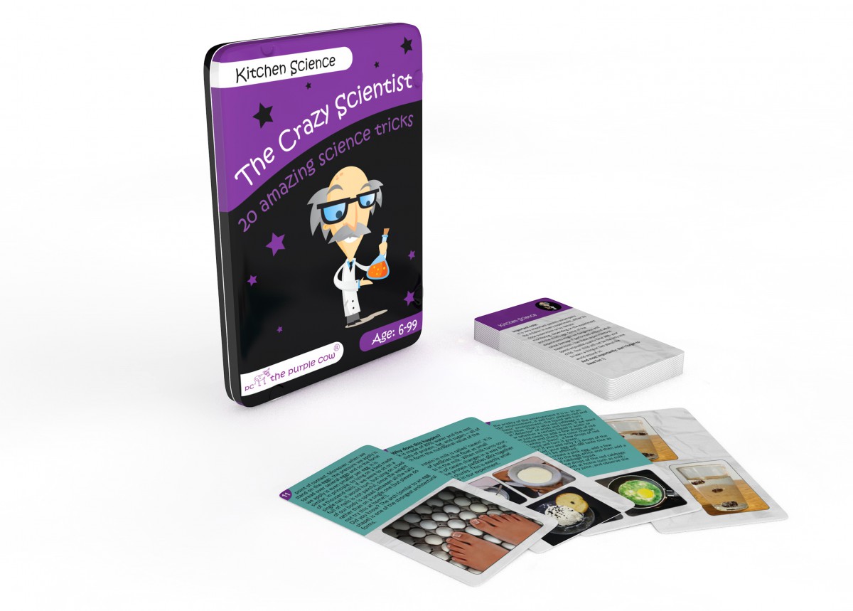 Crazy Scientist Kitchen Science Activity Cards, 20 Experiments