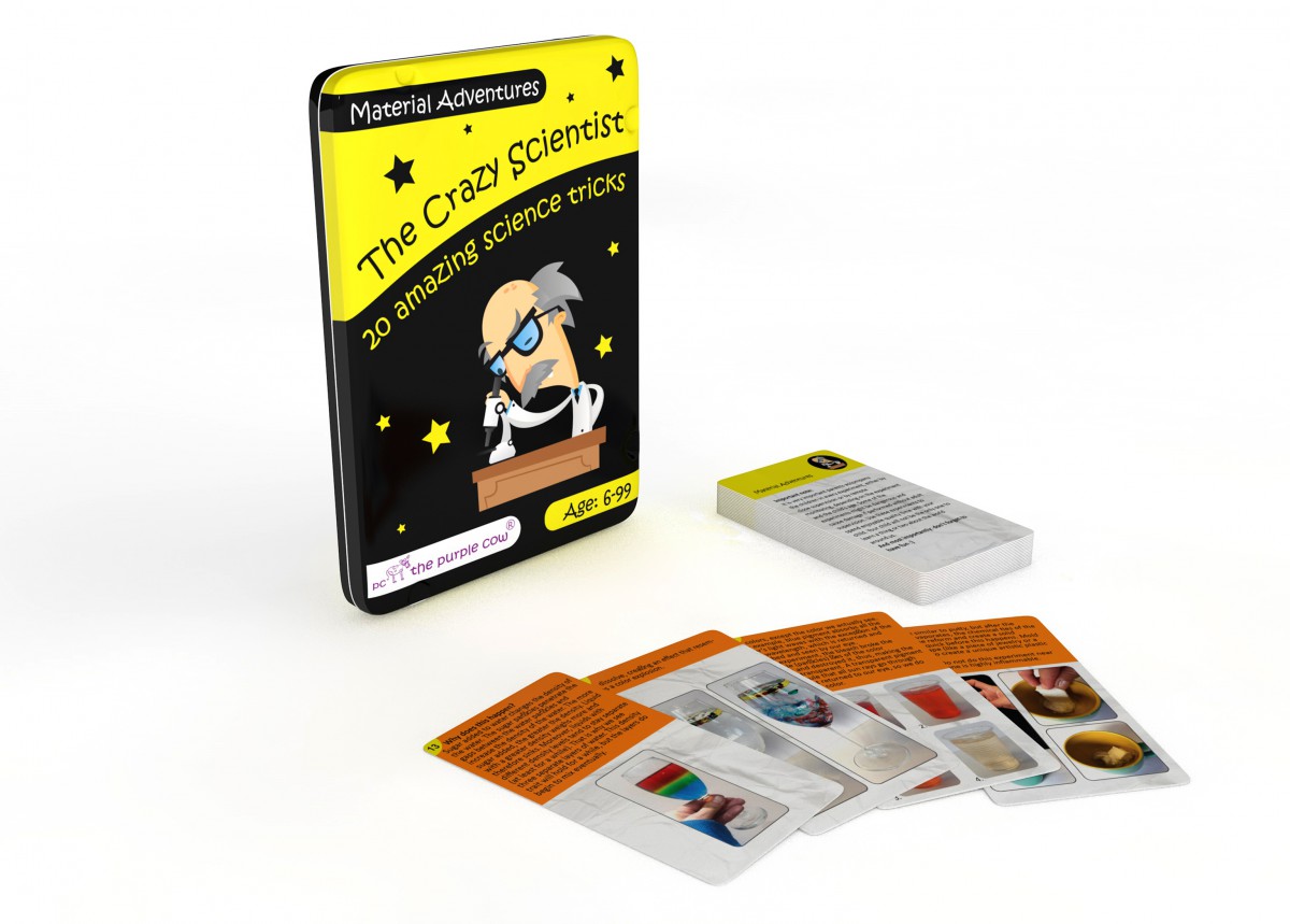 Crazy Scientist Material Adventure Activity Cards, 20 Experiments
