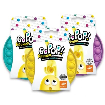 GO POP! ROUNDO - TEAL, YELLOW, PURPLE WITH DISPLAY OF 12