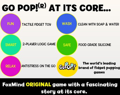GO POP! ROUNDO - TEAL, YELLOW, PURPLE WITH DISPLAY OF 12