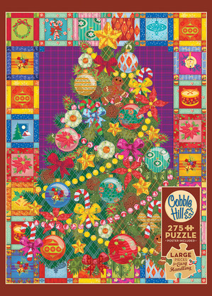 Christmas Tree Quilt, 275pc Easy Handling Puzzle