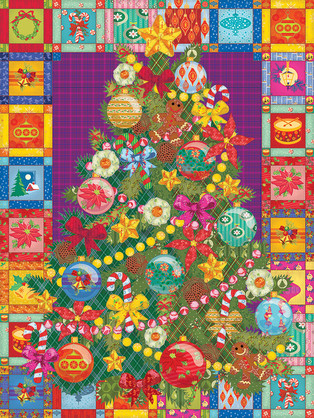 Christmas Tree Quilt, 275pc Easy Handling Puzzle
