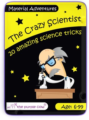 Crazy Scientist Material Adventure Activity Cards, 20 Experiments