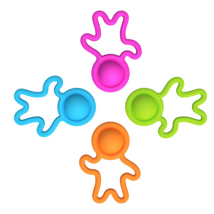 Lil Dimpl Assorted case of 12, 4 colours, Blue, Green, Pink, Orange