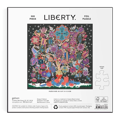 Liberty Tree of Life Christmas 500 Piece Foil Puzzle