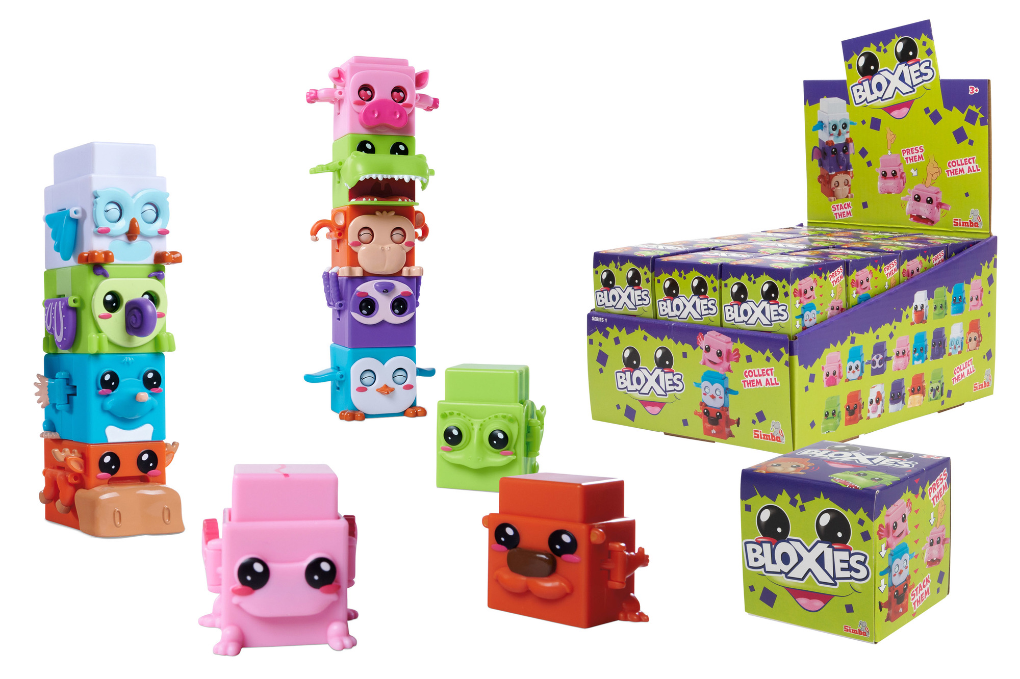 Bloxies Figurines, Series 1, (24pc display only, $4.75 each)