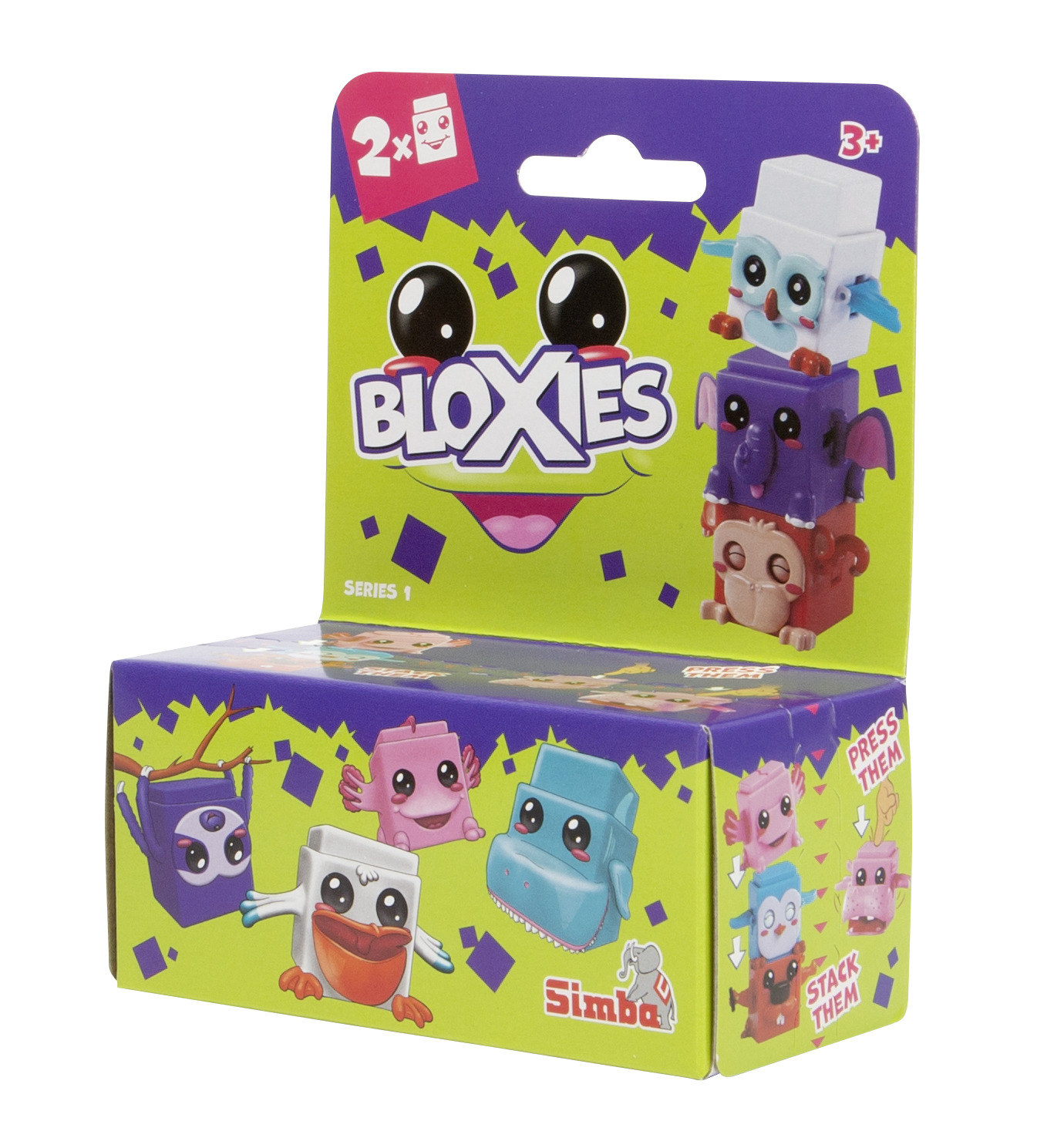 Bloxies Figurines, Series 1, 2pc hang sell set