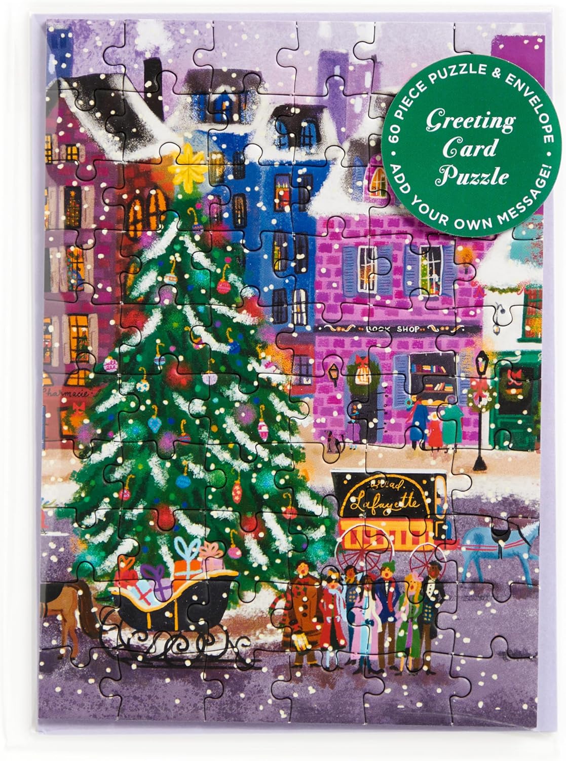 Joy Laforme Christmas Square Greeting Card Puzzle