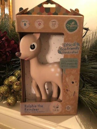 Tikiri Ralphie the Reindeer, Rattle and Bath toy - GIFT BOX