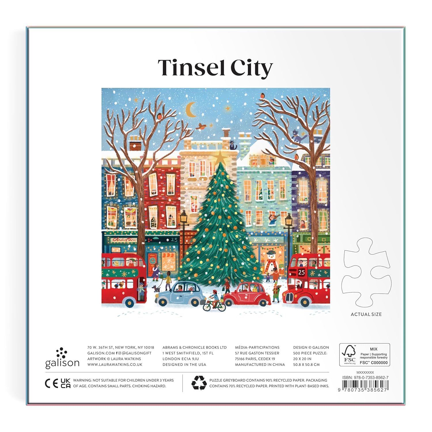 Tinsel City, 500 Piece Foil Puzzle
