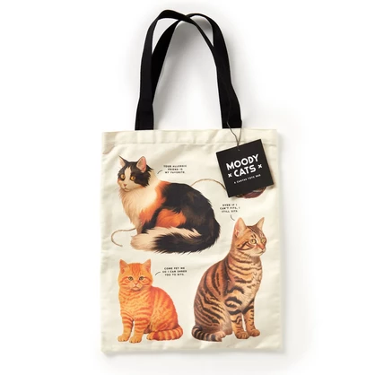 Moody Cats Canvas Tote Bag