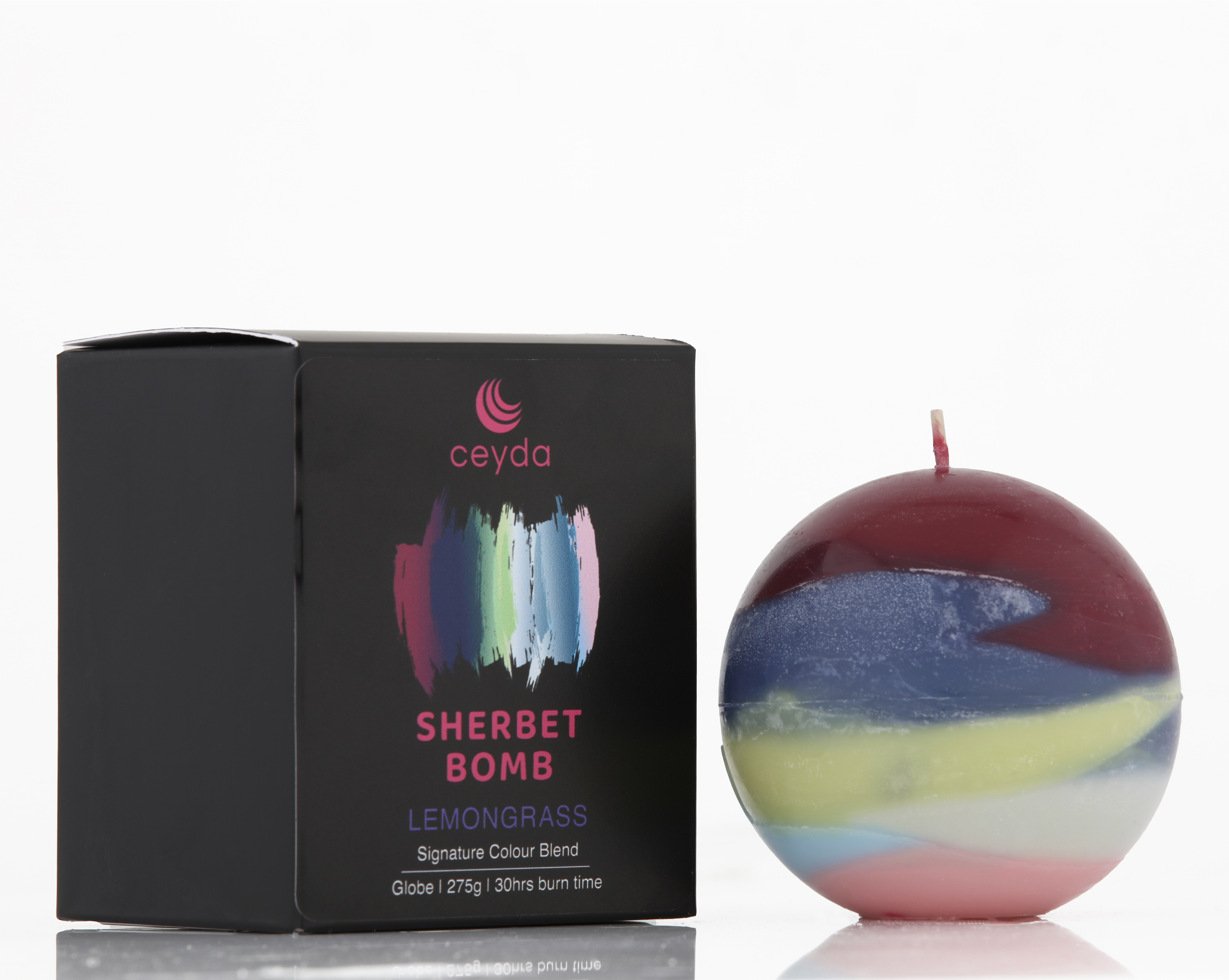 Sherbet Bomb - Lemongrass Scented Pillar Candle