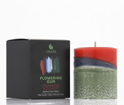 Flowering Gum - Cedarwood & Eucalyptus Scented Pillar Candle