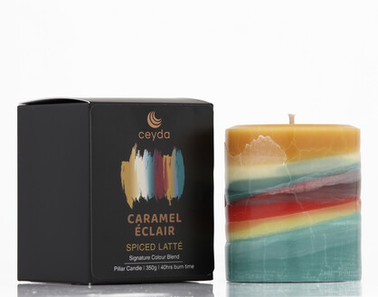 Caramel Éclair - Spiced Latte Scented Pillar Candle