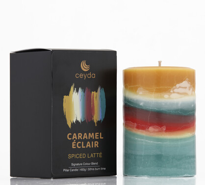 Caramel Éclair - Spiced Latte Scented Pillar Candle
