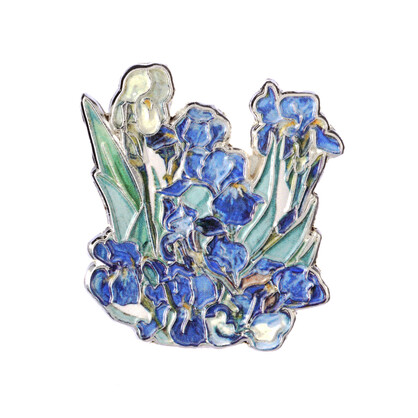 ZH5 - Van Gough - Irises - 3.5cm wide x 4 high on colourful card