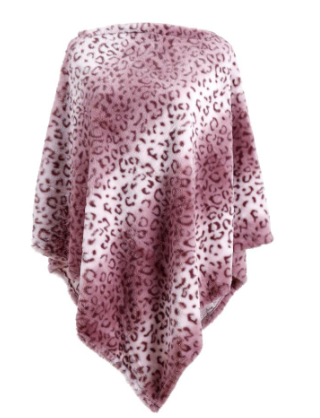 HC27 Pink Animal Print Poncho