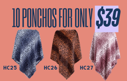 HC25-27PK HC Poncho Pack deal $3.90 Each