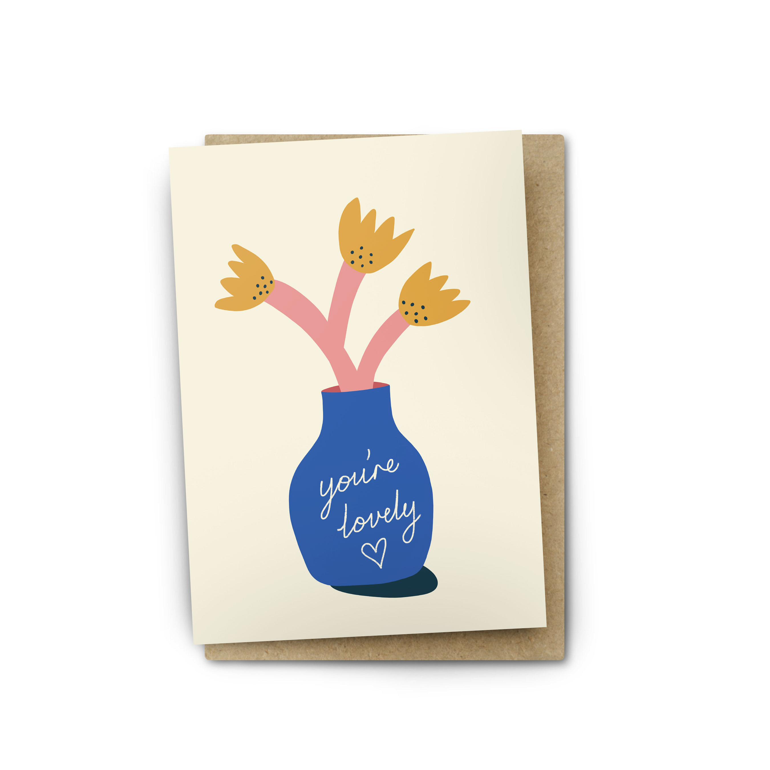 You're Lovely - Vase of Flowers Greeting Card