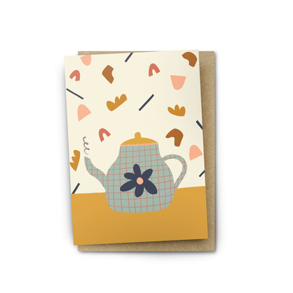 Morning Sunshine Teapot Greeting Card