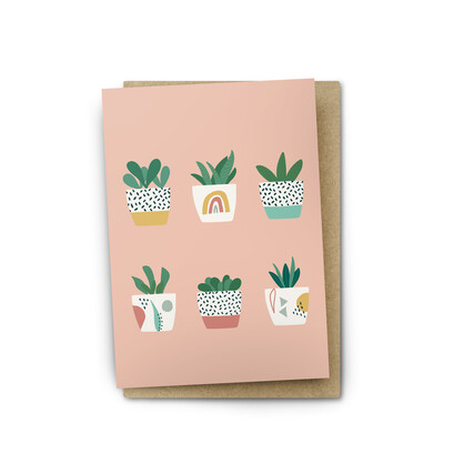 Mini Pots Greeting Card