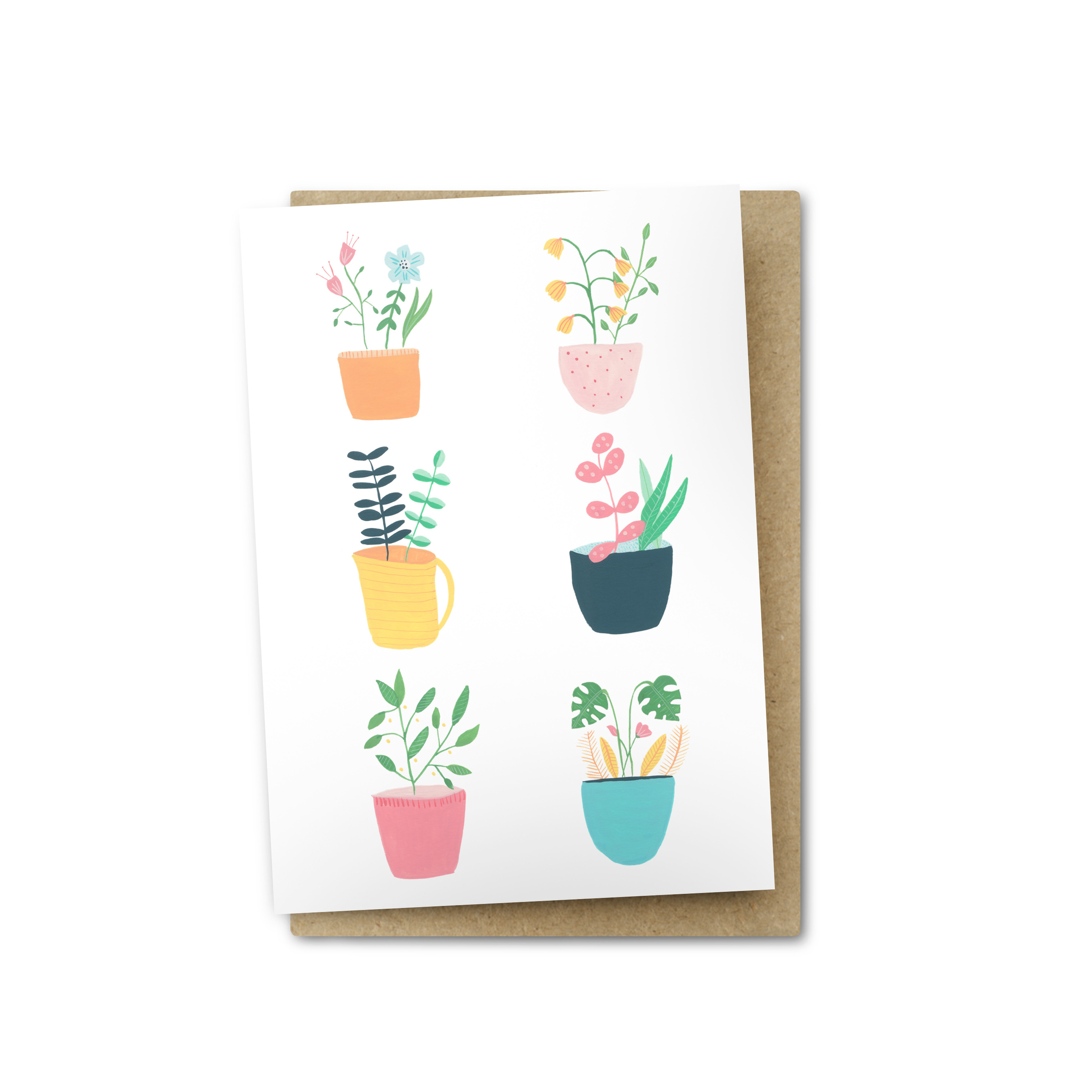 Pot Plants Greeting Card