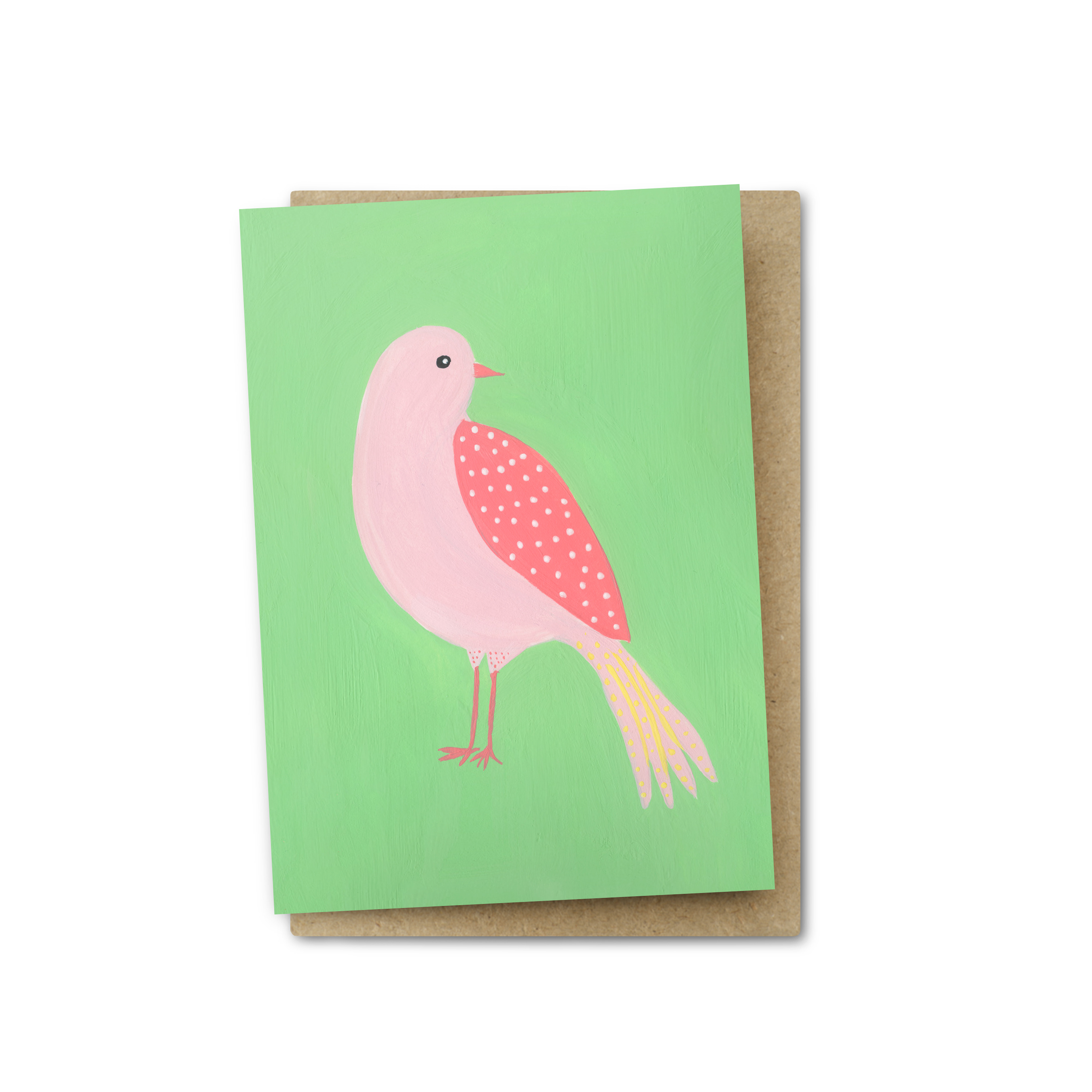 Pink Bird Greeting Card