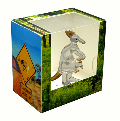 Window Faced Glass Kangaroo