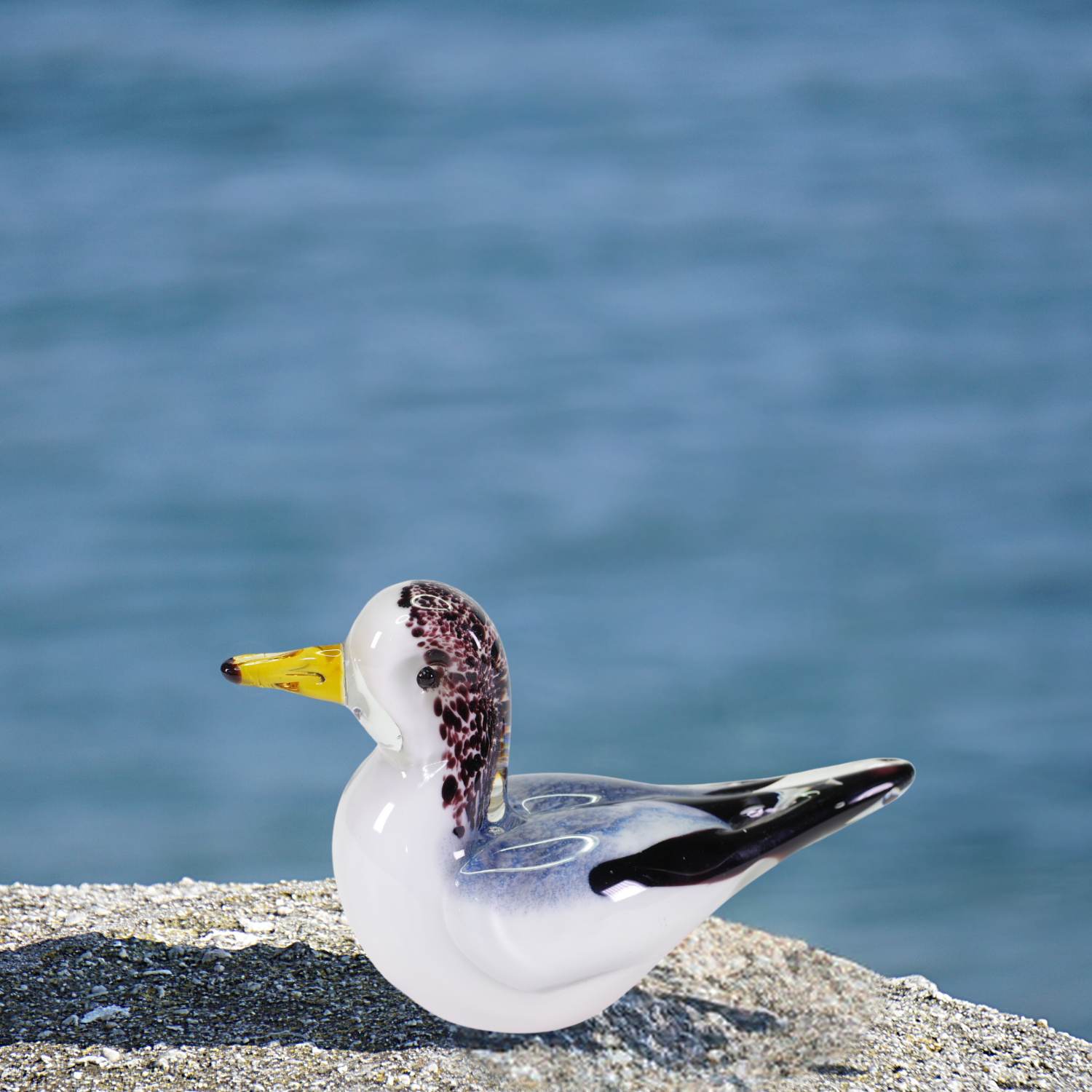 Zibo Handblown Art Glass -  Sea Gull, Large