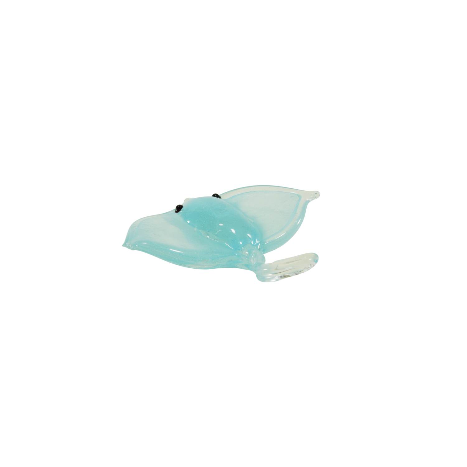 Zibo Handblown Glow in Dark Art Glass - Blue Stingray