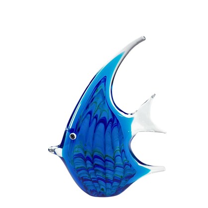 Zibo Handblown Art Glass - Blue Fish