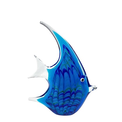 Zibo Handblown Art Glass - Blue Fish