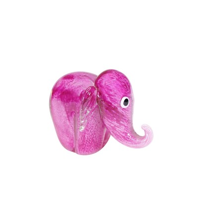 Zibo Handblown Art Glass - Costliest Pink Elephant