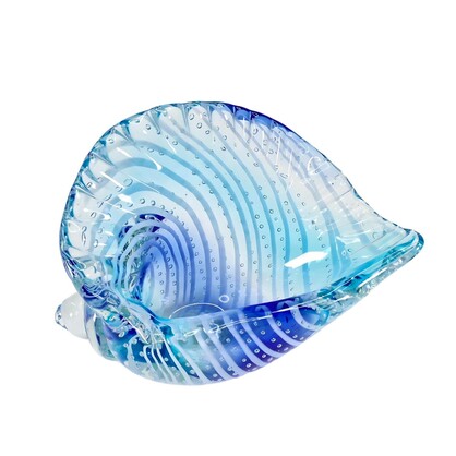 Zibo Handblown Art Glass - Blue Seashell