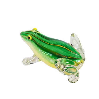 Zibo Handblown Art Glass - Green Frog