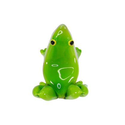 Zibo Handblown Art Glass - Light Green Frog