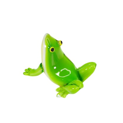 Zibo Handblown Art Glass - Light Green Frog